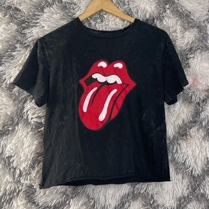 The Rolling Stones Washed Black Graphic T-Shirt